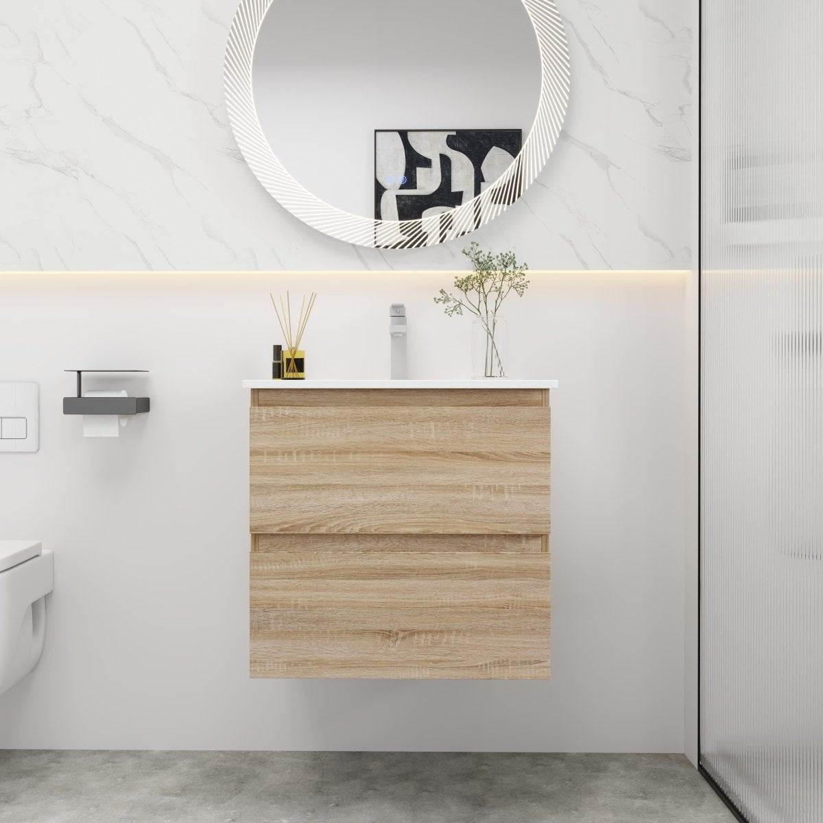 ExBrite 24 Bathroom Vanity With Gel Basin Top