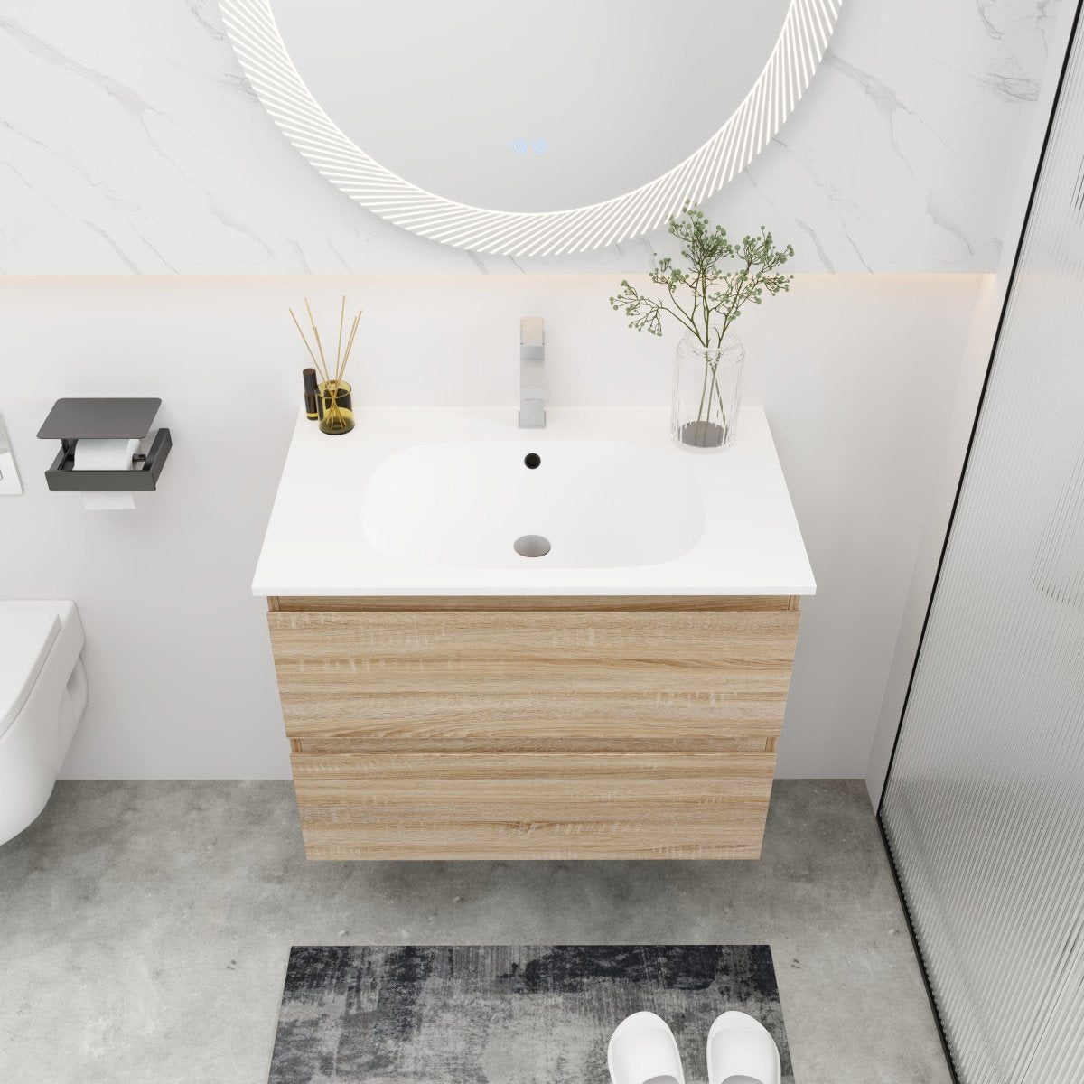 ExBrite 30 Bathroom Vanity With Gel Basin Top