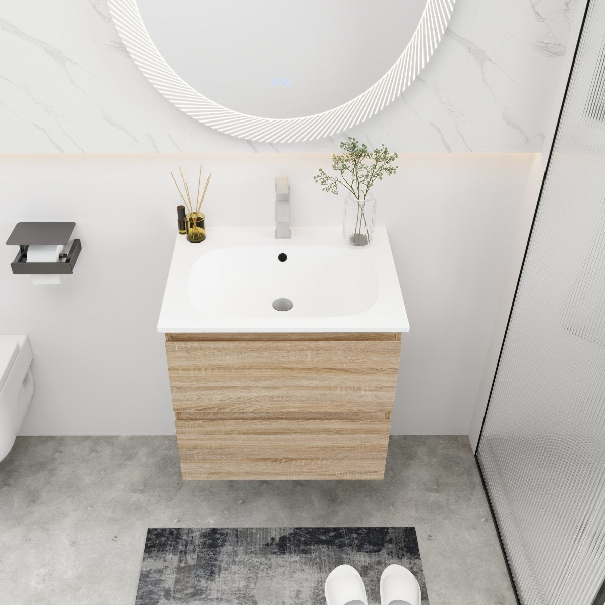 ExBrite 24 Bathroom Vanity With Gel Basin Top