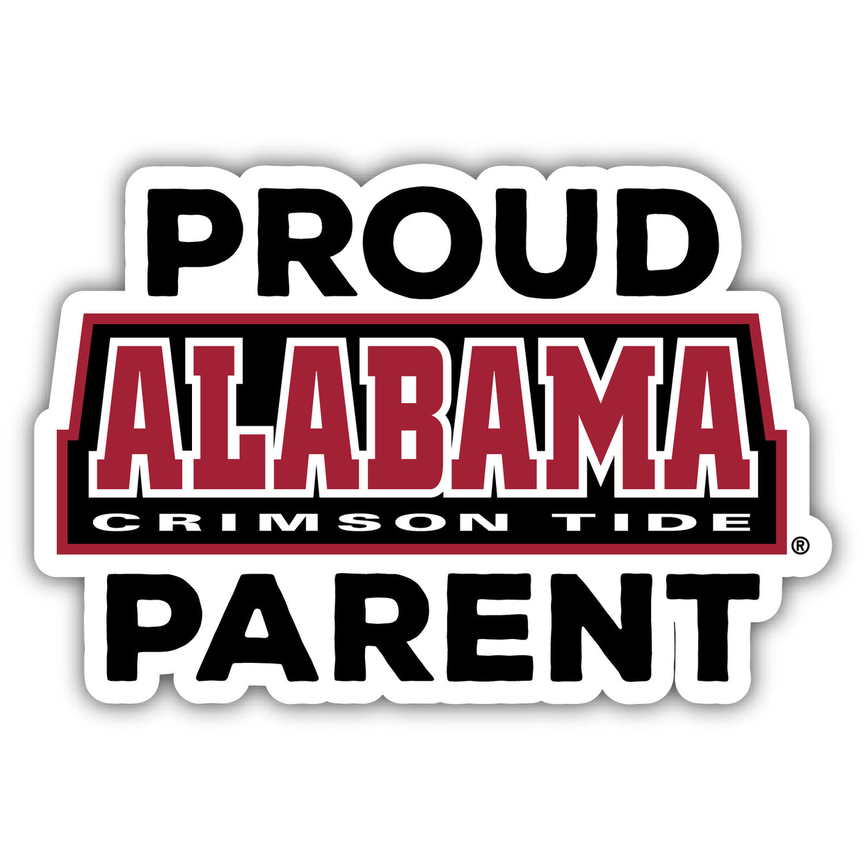 Alabama Crimson Tide Proud Parent 4 Sticker - (4 Pack)