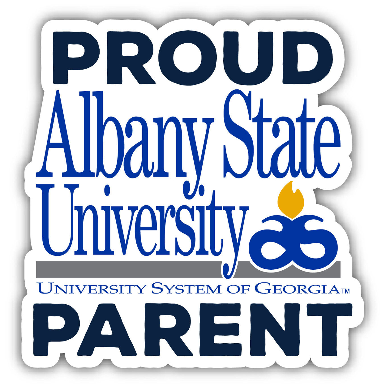 Albany State University Proud Parent 4 Sticker - (4 Pack)