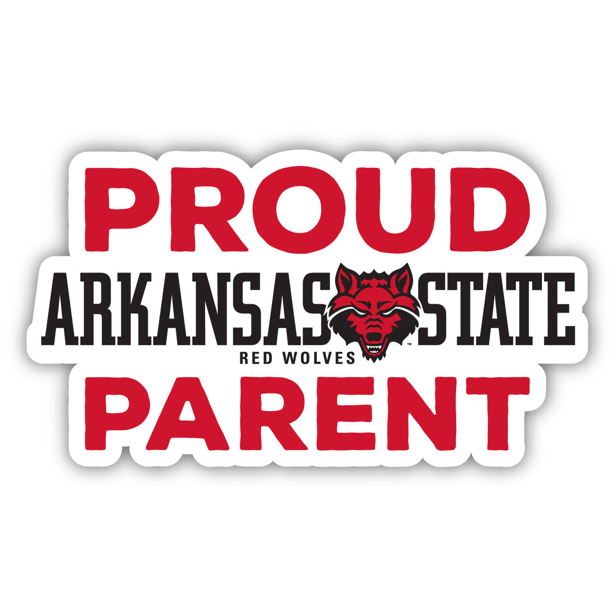 Arkansas State Proud Parent 4 Sticker - (4 Pack)