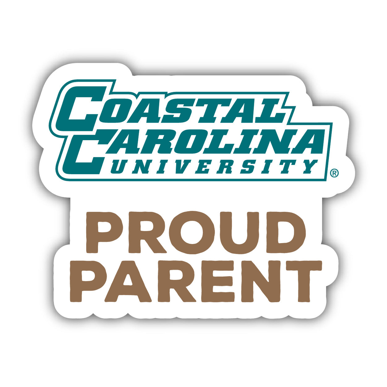 Coastal Carolina University Proud Parent 4 Sticker - (4 Pack)