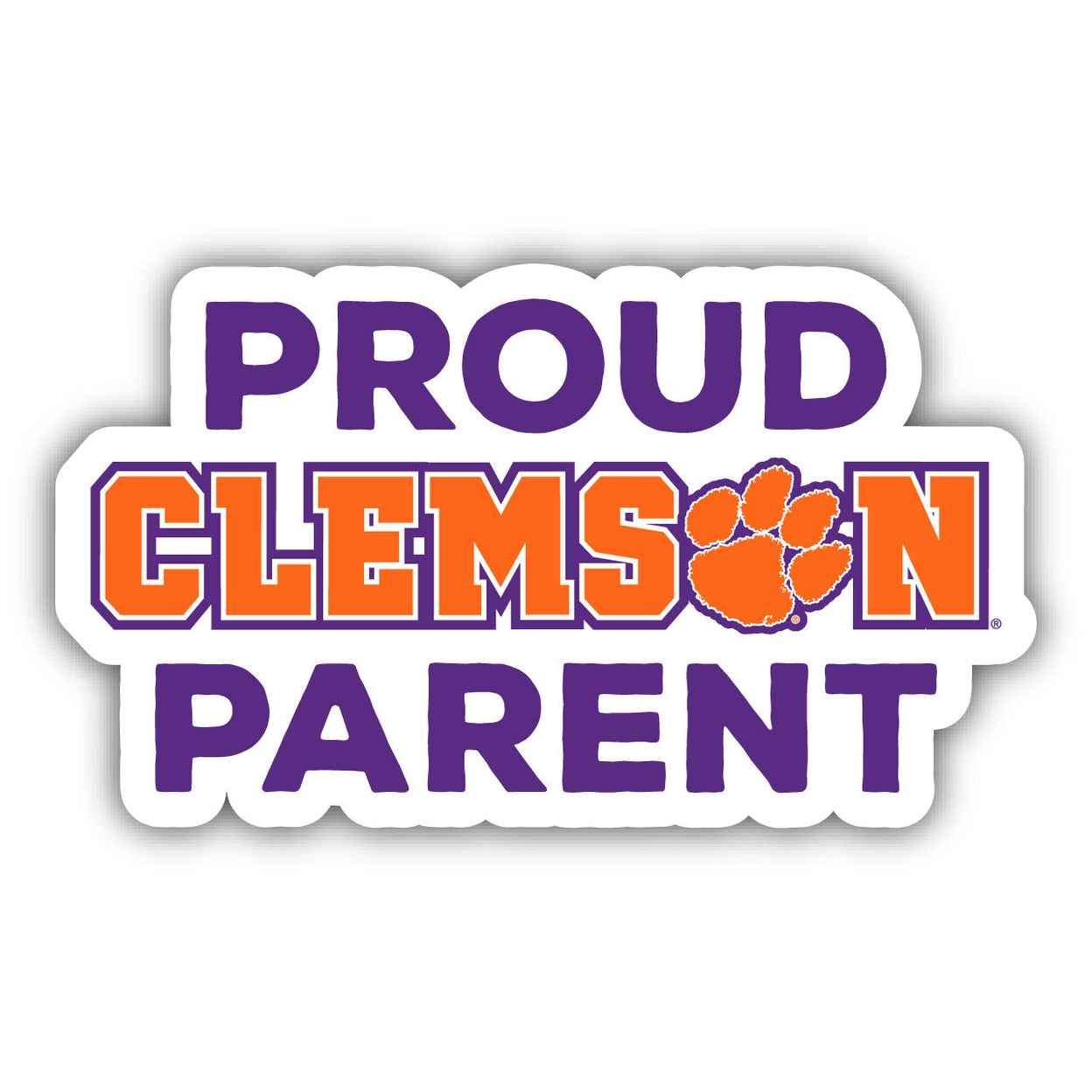 Clemson University Tigers Proud Parent 4 Sticker - (4 Pack)