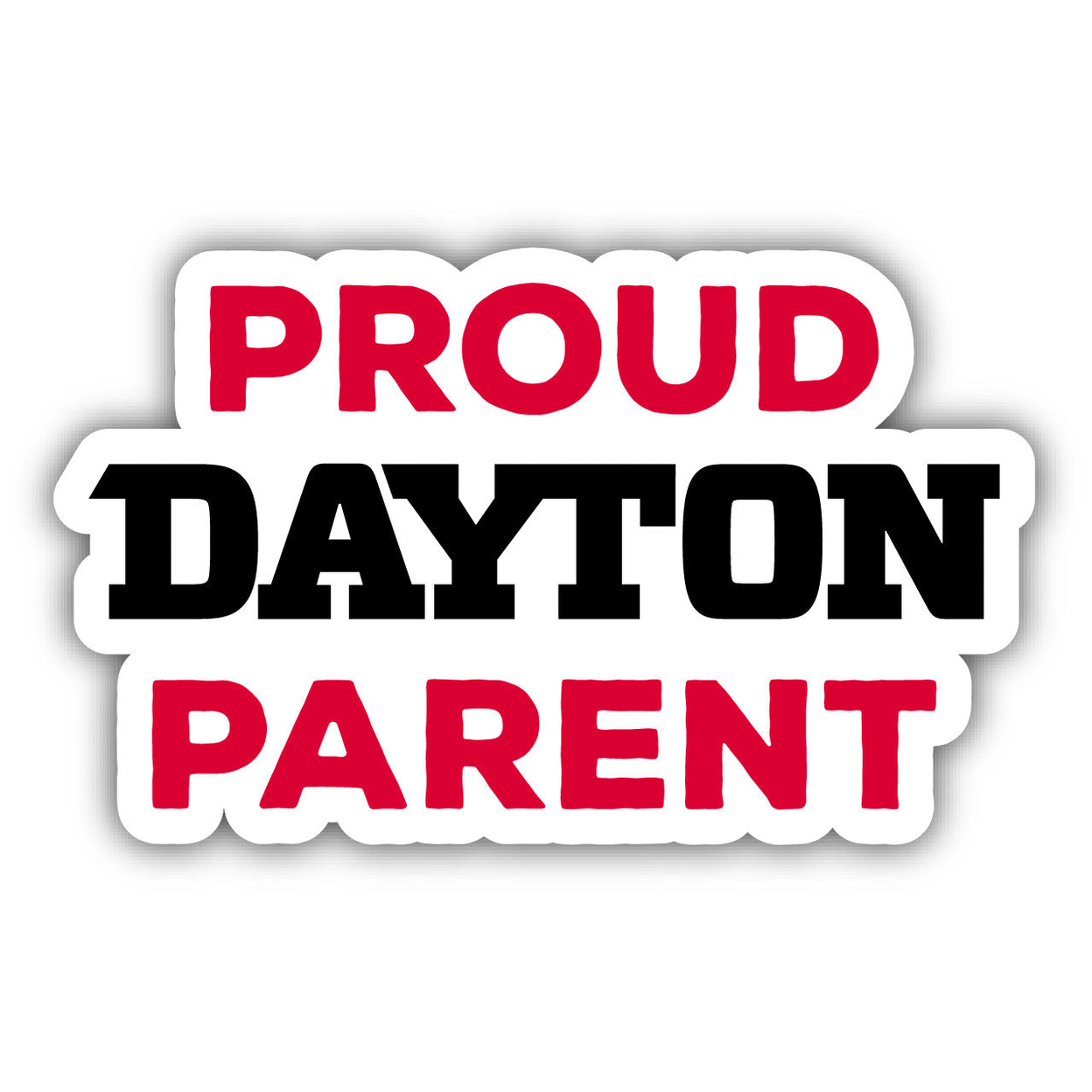 Dayton Flyers Proud Parent 4 Sticker - (4 Pack)