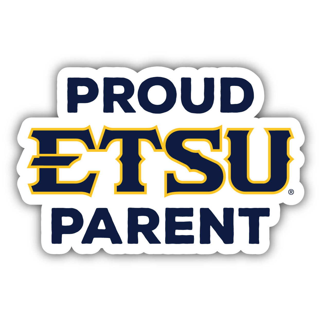 East Tennessee State University Proud Parent 4 Sticker - (4 Pack)