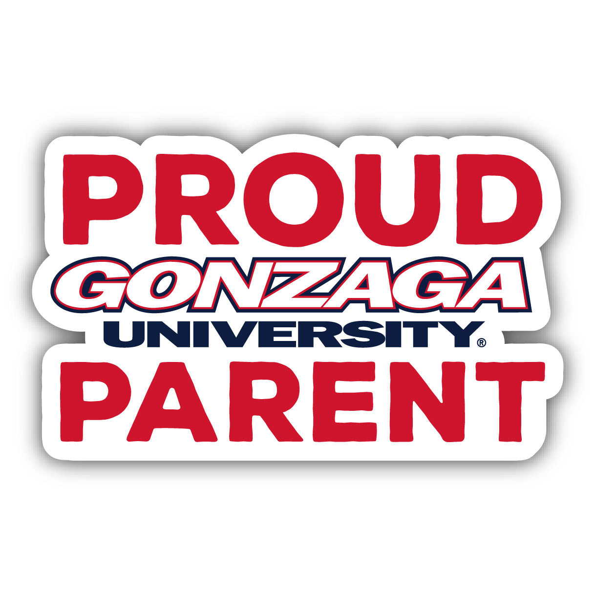 Gonzaga Bulldogs Proud Parent 4 Sticker - (4 Pack)