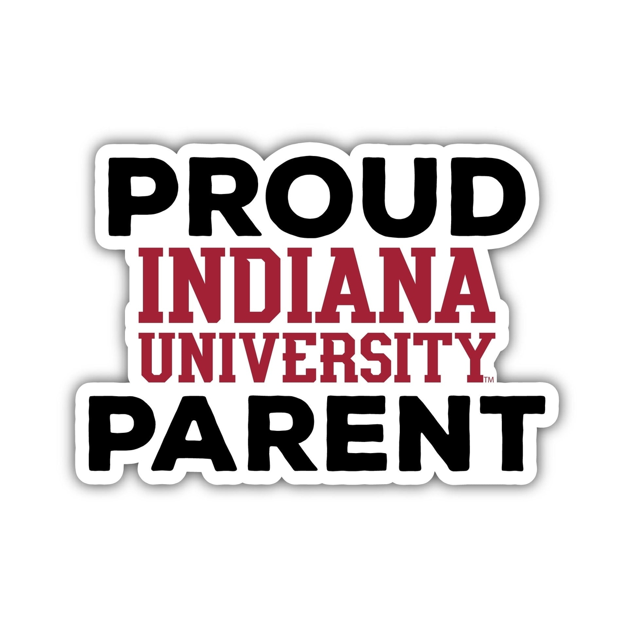 Indiana Hoosiers Proud Parent 4 Sticker - (4 Pack)