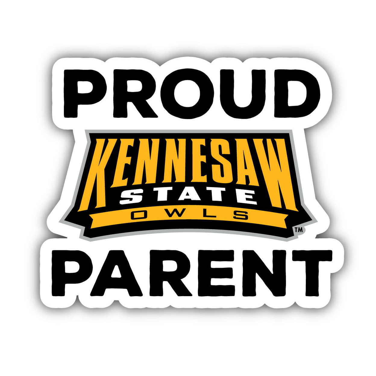 Kennesaw State University Proud Parent 4 Sticker - (4 Pack)