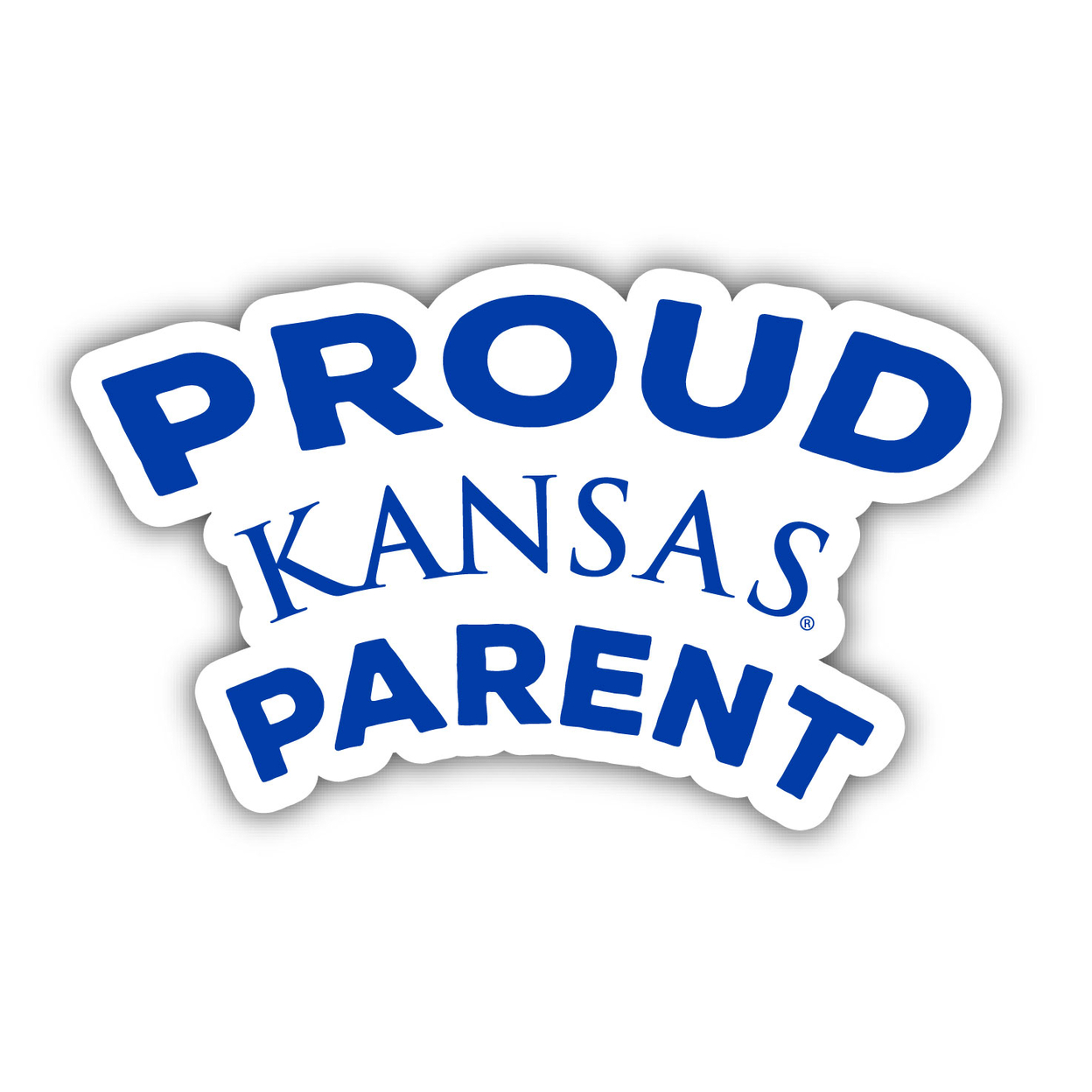 Kansas Jayhawks Proud Parent 4 Sticker - (4 Pack)