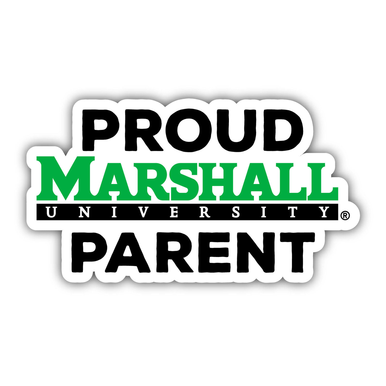 Marshall Thundering Herd Proud Parent 4 Sticker - (4 Pack)
