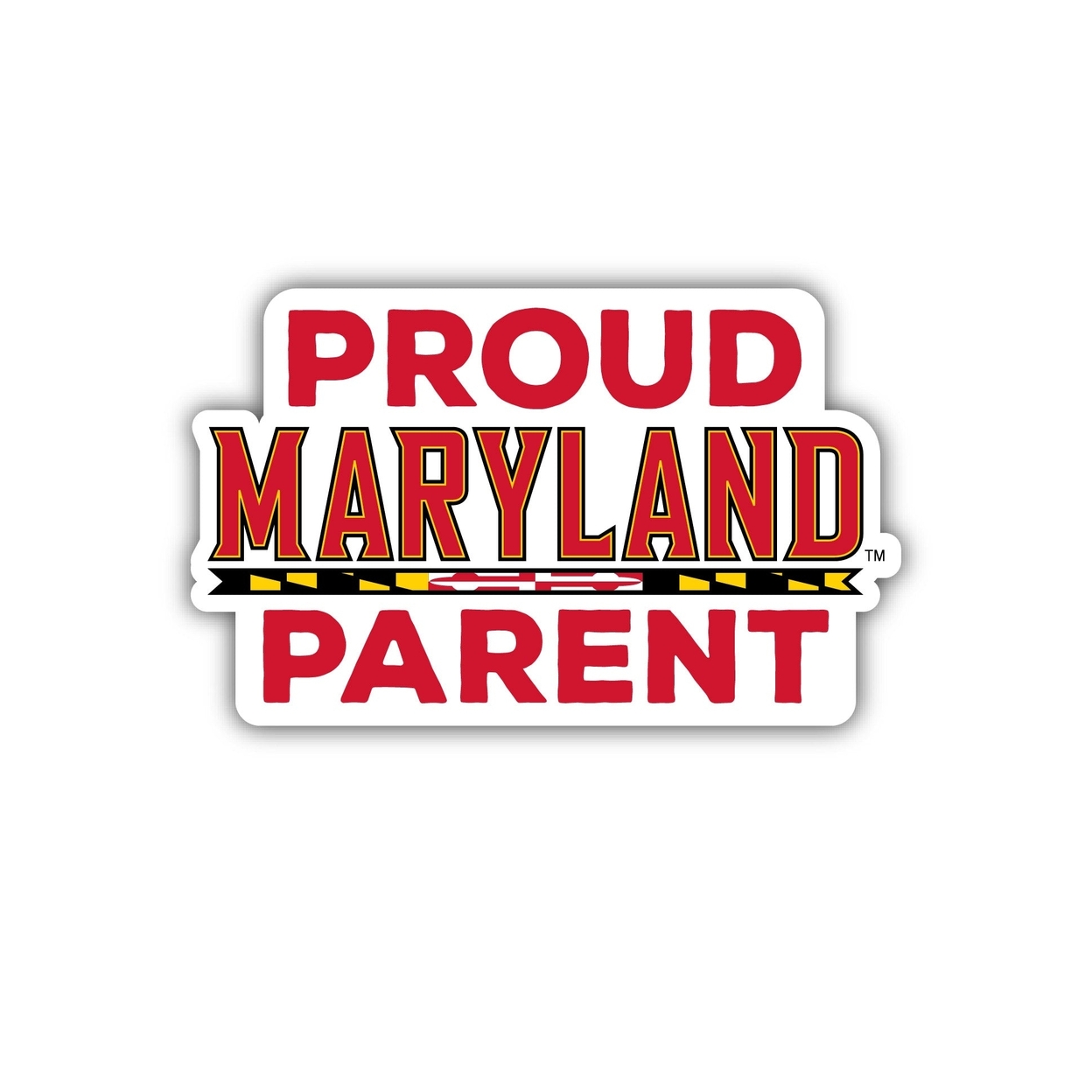 Maryland Terrapins Proud Parent 4 Sticker - (4 Pack)