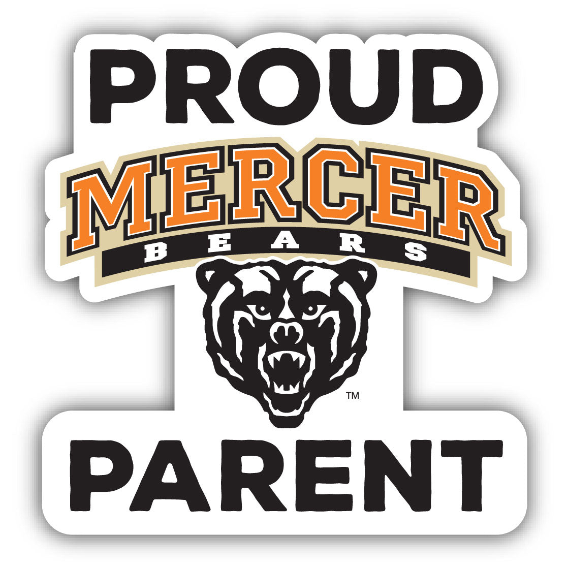 Mercer University Proud Parent 4 Sticker - (4 Pack)