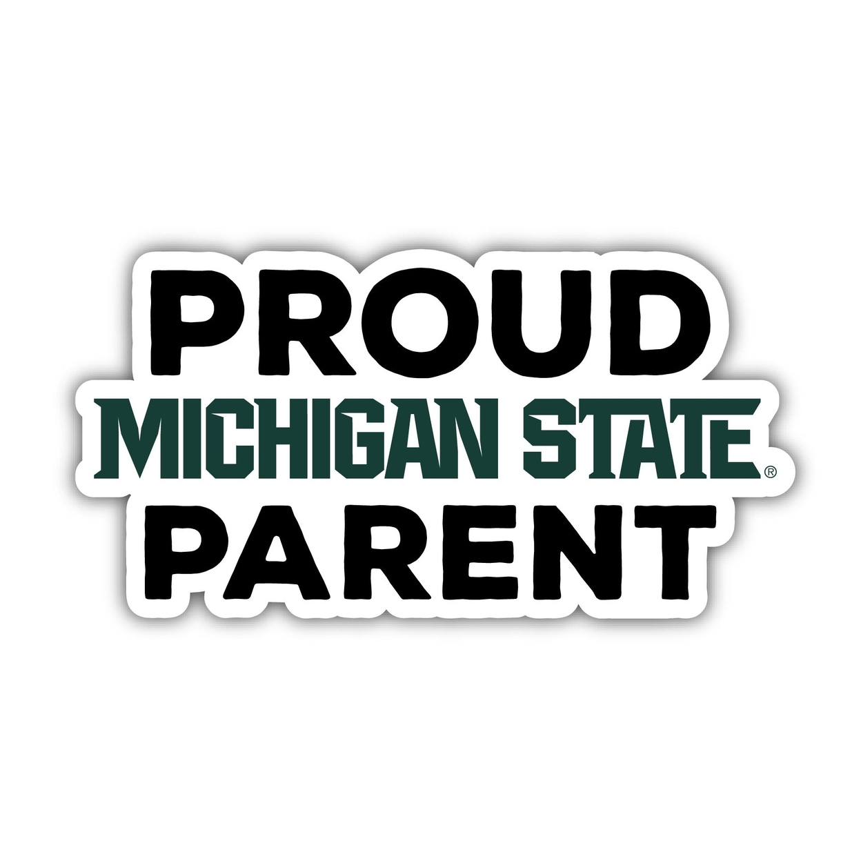 Michigan State Spartans Proud Parent 4 Sticker - (4 Pack)