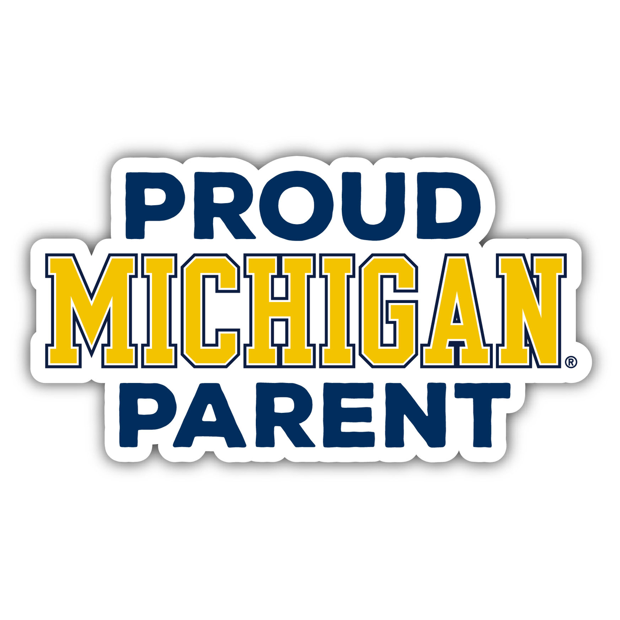 Michigan Wolverines Proud Parent 4 Sticker - (4 Pack)