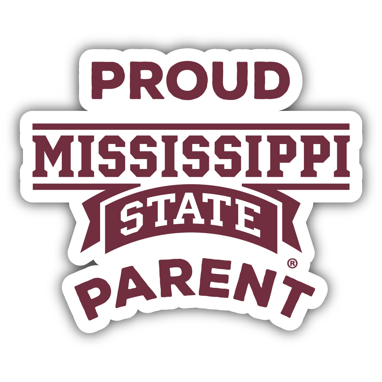 Mississippi State Bulldogs Proud Parent 4 Sticker