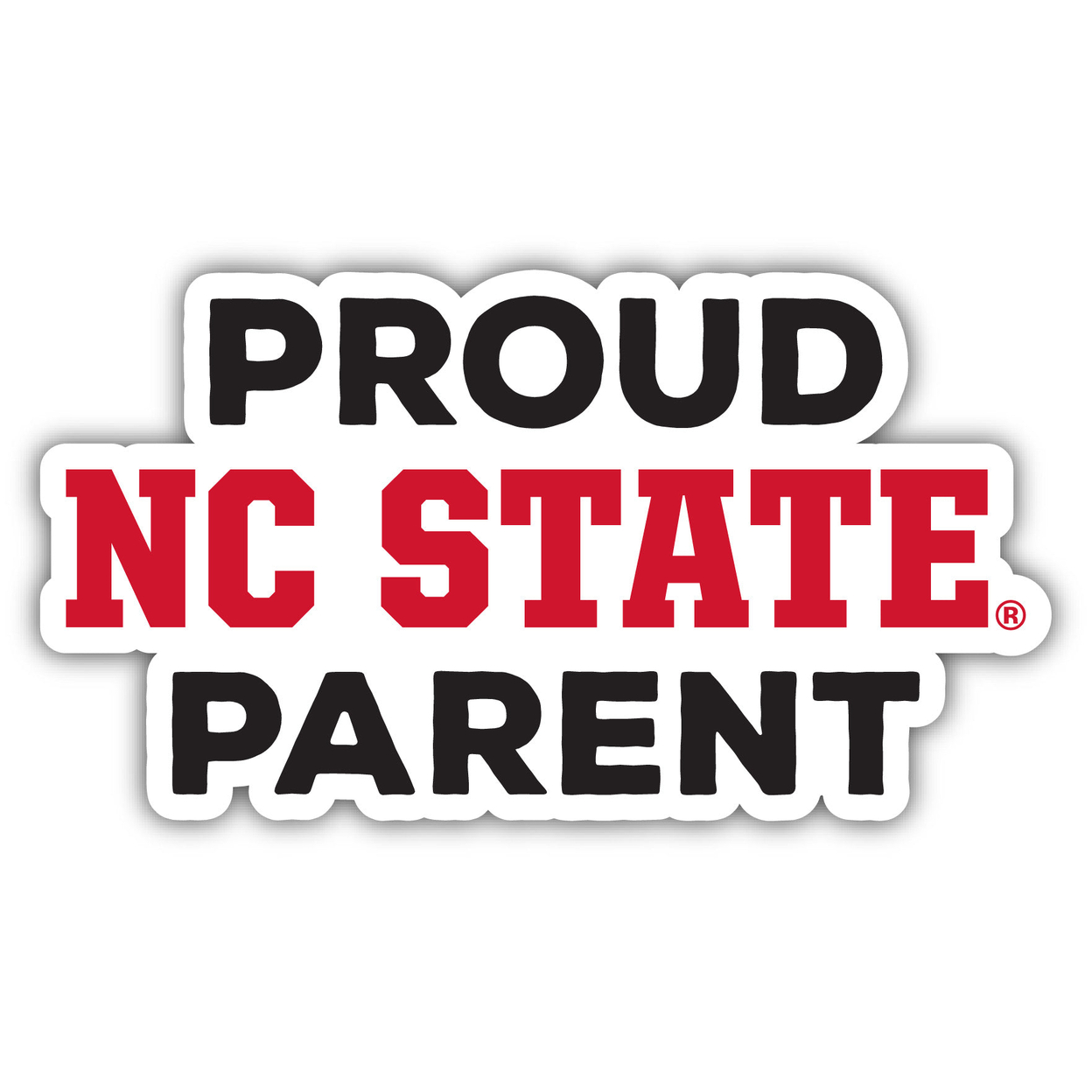 NC State Wolfpack Proud Parent 4 Sticker - (4 Pack)