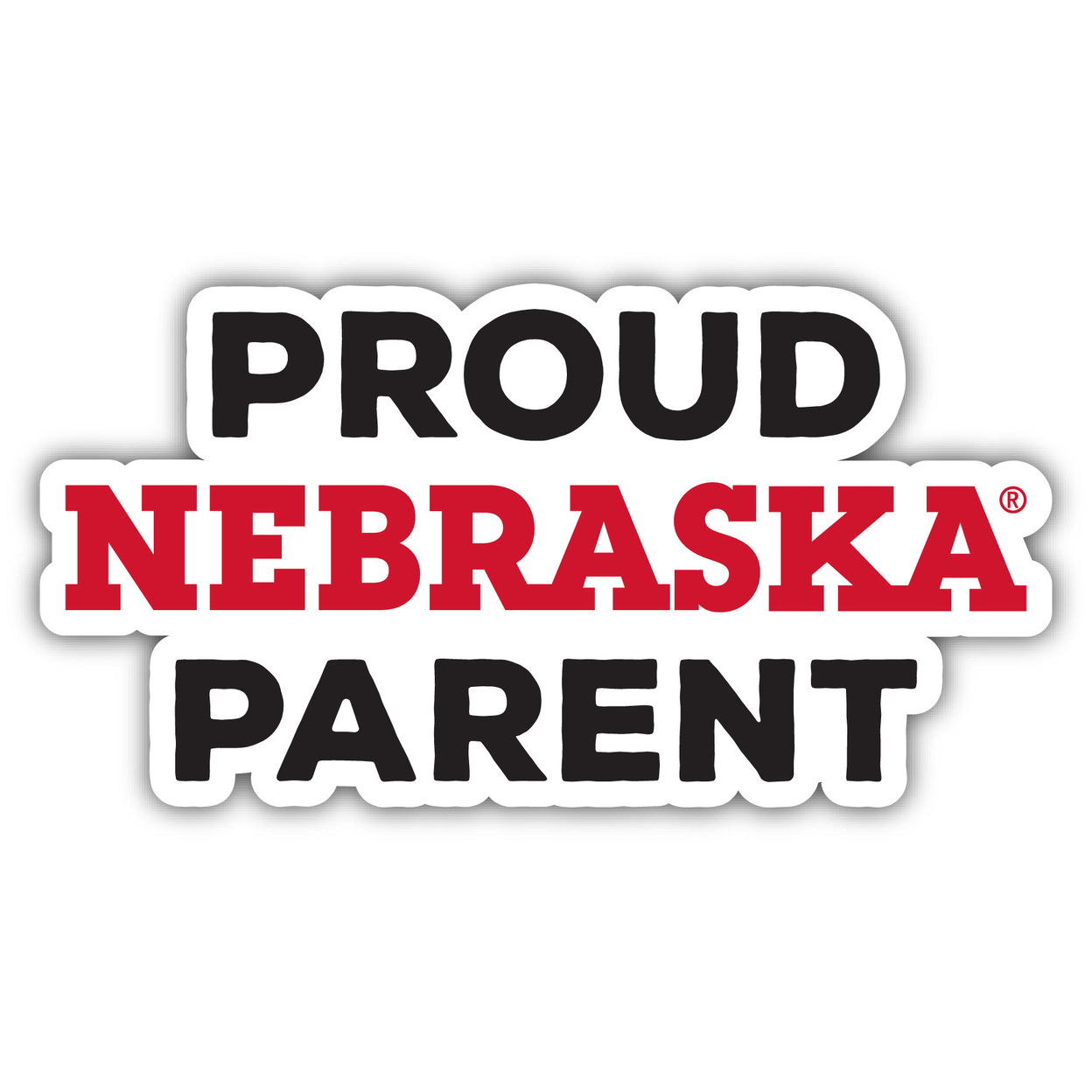 Nebraska Cornhuskers Proud Parent 4 Sticker