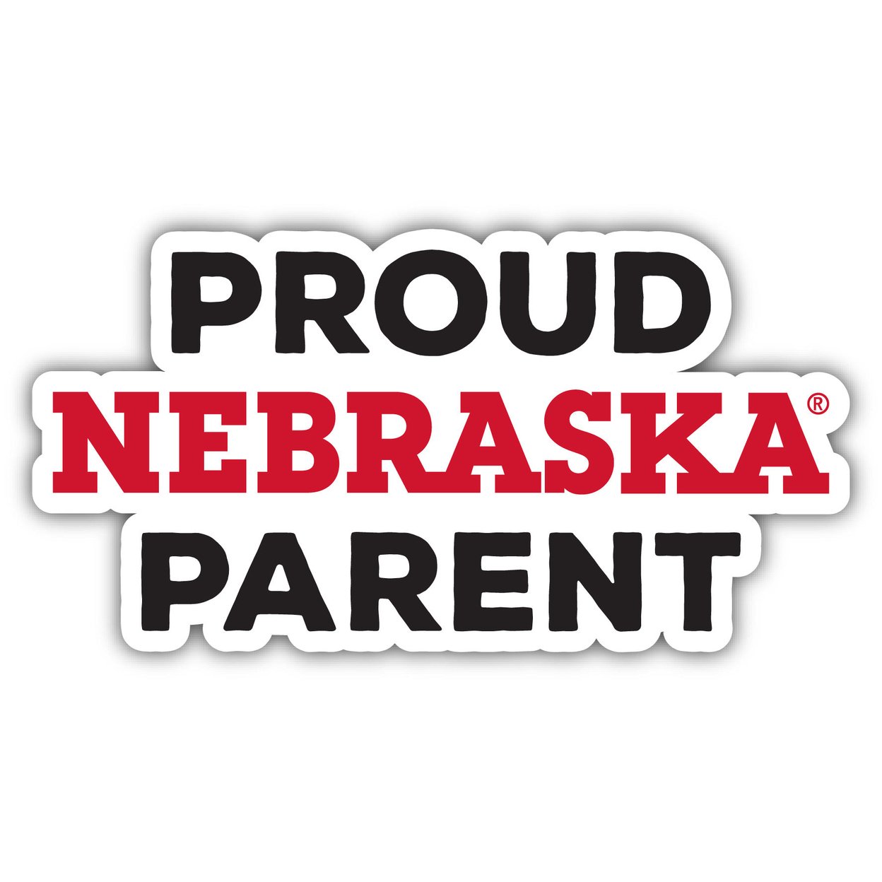 Nebraska Cornhuskers Proud Parent 4 Sticker - (4 Pack)