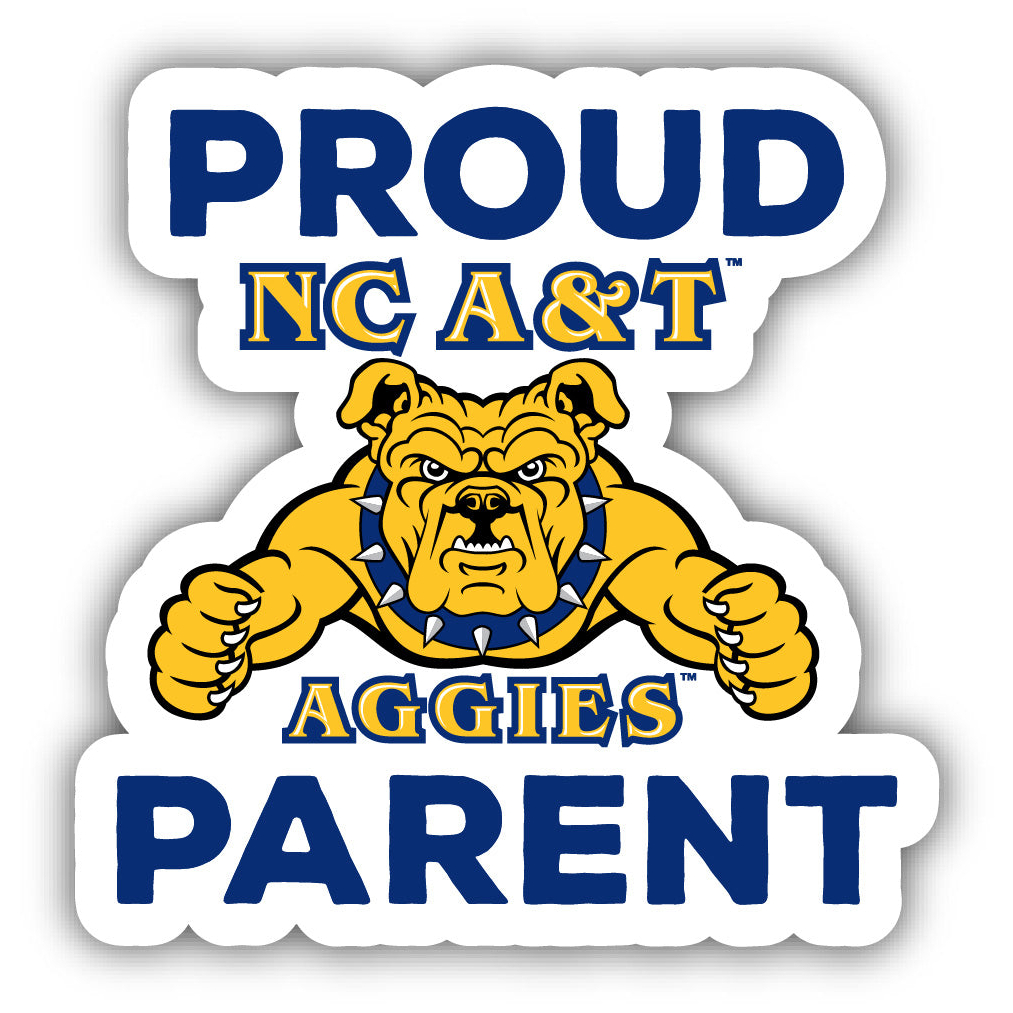 North Carolina A&T State Aggies Proud Parent 4 Sticker - (4 Pack)