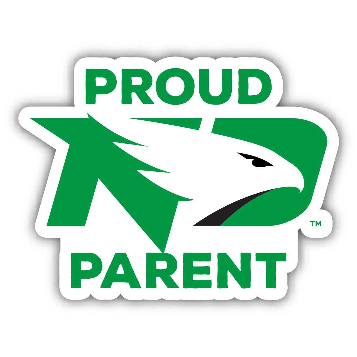 North Dakota Fighting Hawks Proud Parent 4 Sticker - (4 Pack)