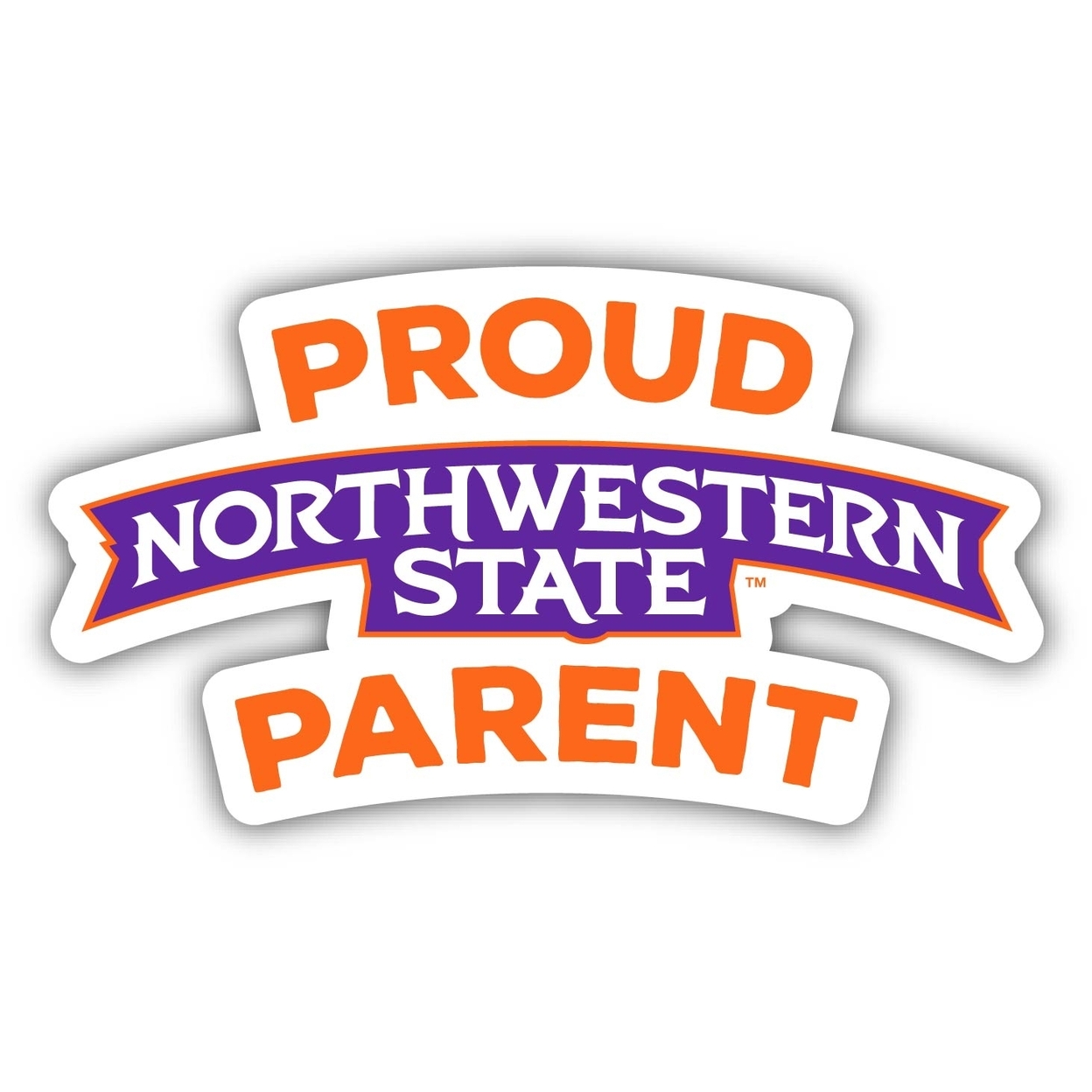 Northwestern State Demons Proud Parent 4 Sticker - (4 Pack)