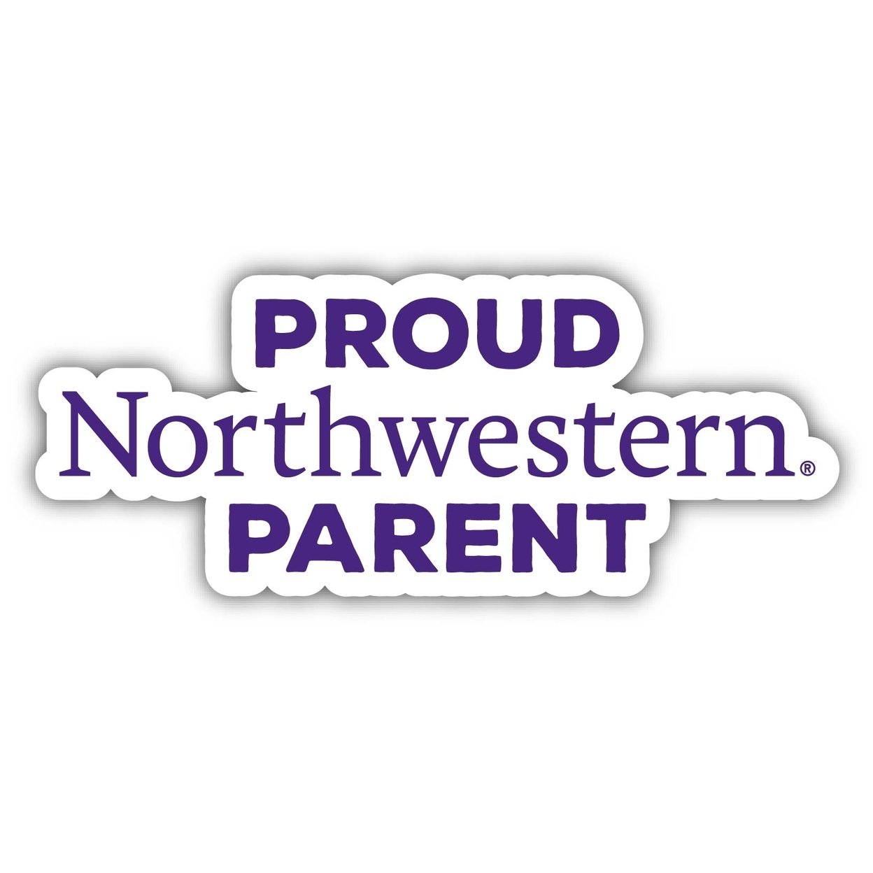 Northwestern University Wildcats Proud Parent 4 Sticker