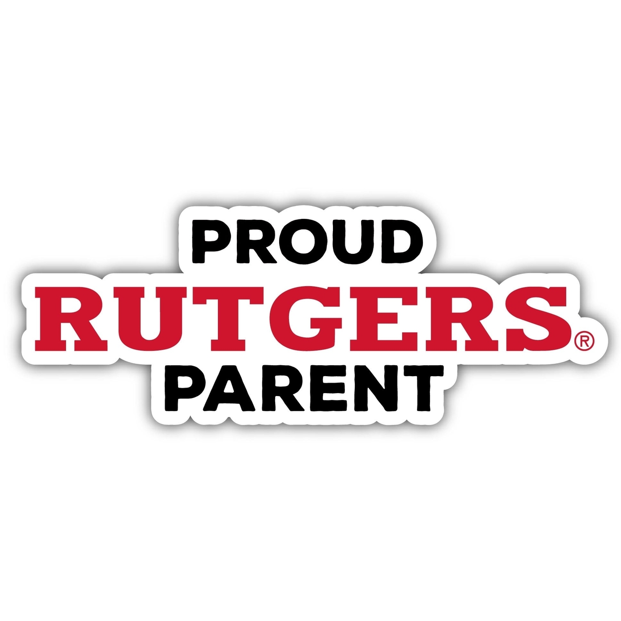 Rutgers Scarlet Knights Proud Parent 4 Sticker - (4 Pack)