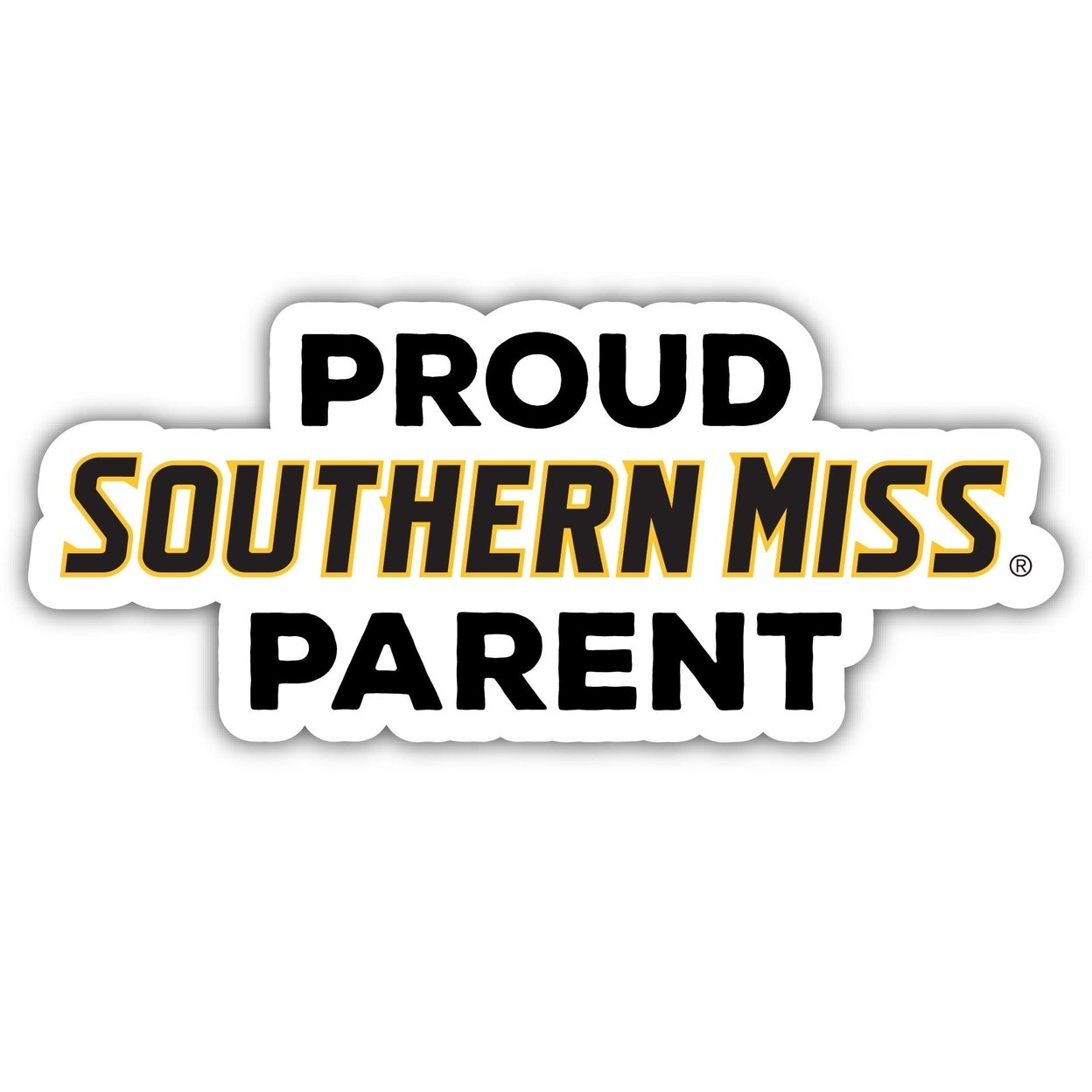 Southern Mississippi Golden Eagles Proud Parent 4 Sticker
