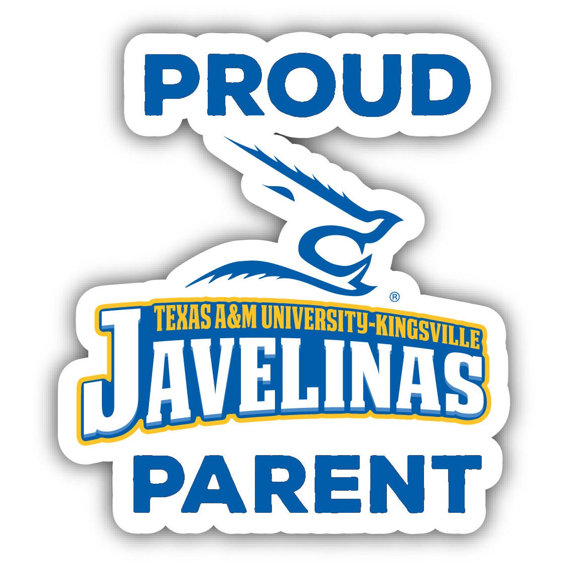 Texas A&M Kingsville Javelinas Proud Parents 4 Sticker