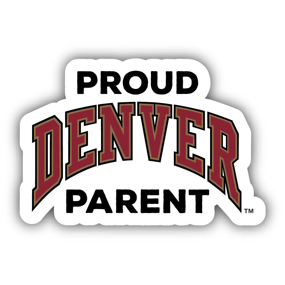 University Of Denver Pioneers Proud Partner 4 Sticker - (4 Pack)