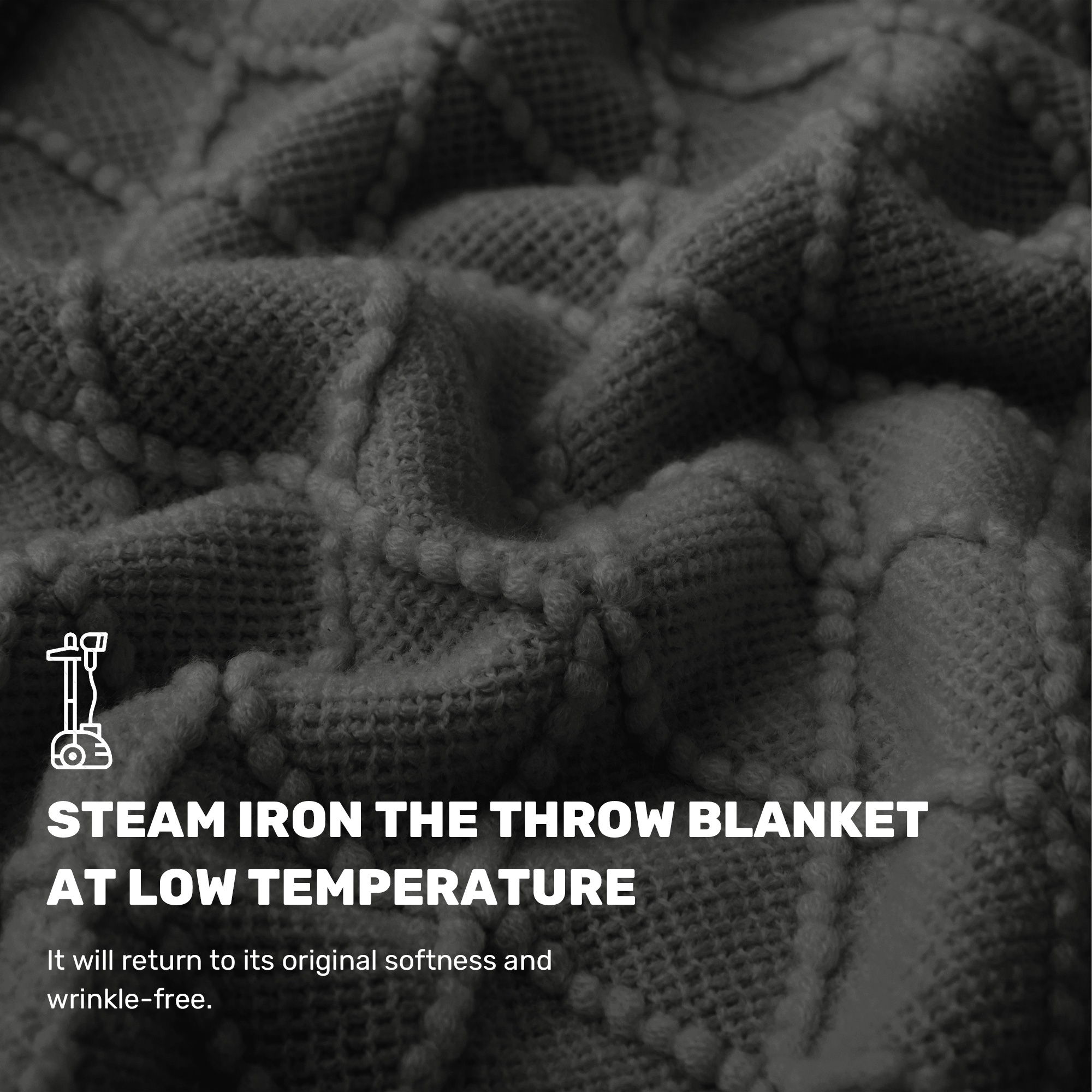 Ultra Soft Diamond Knit Throw Blanket 50x60-Perfect For Year-round Comfort - Carbon Grey, 50 In X 60 In