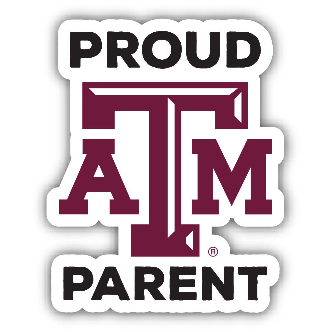 Texas A&M Aggies Proud Parent 4 Sticker - (4 Pack)