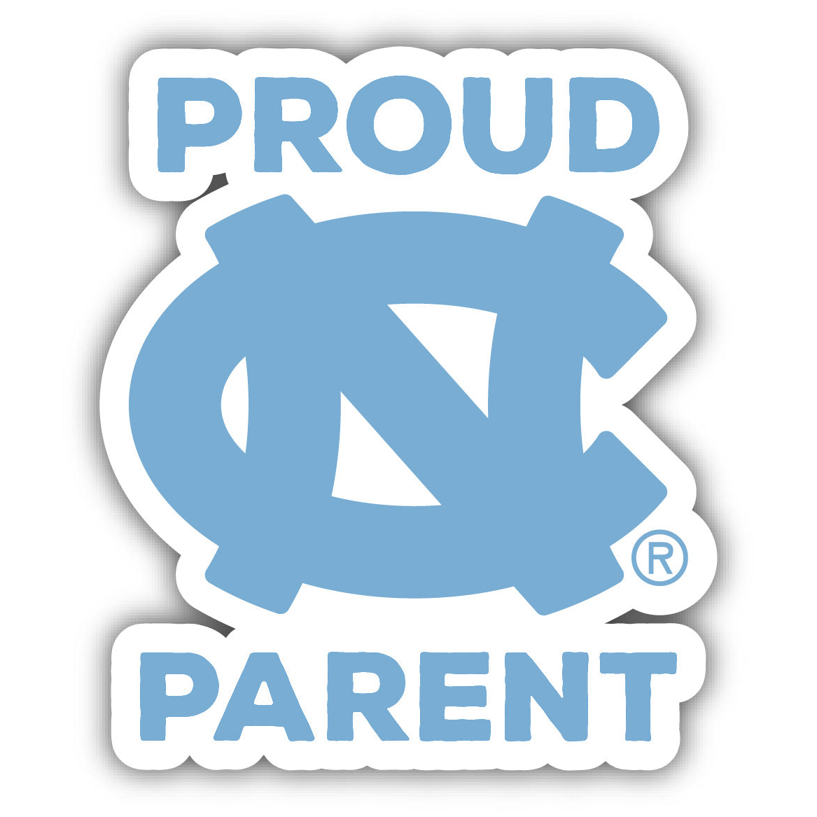 UNC Tar Heels Proud Parent 4 Sticker - (4 Pack)