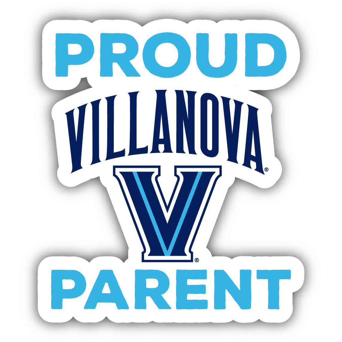 Villanova Wildcats Proud Parent 4 Sticker - (4 Pack)