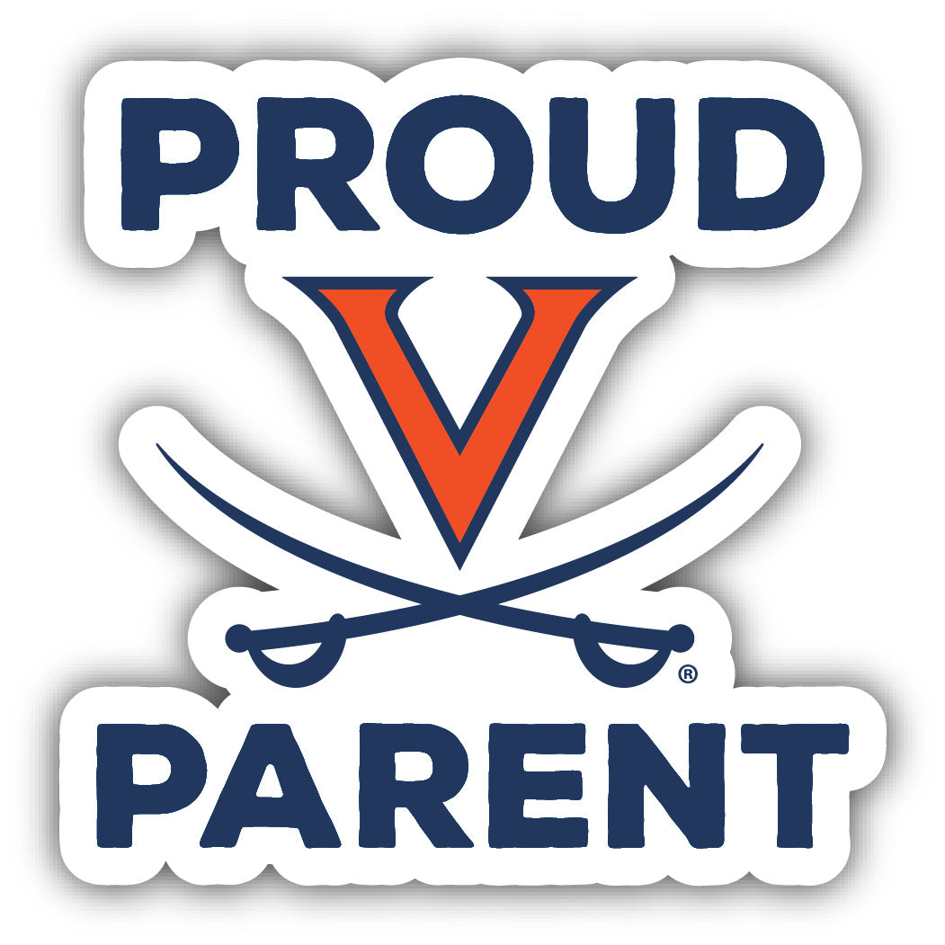 Virginia Cavaliers Proud Parent 4 Sticker - (4 Pack)