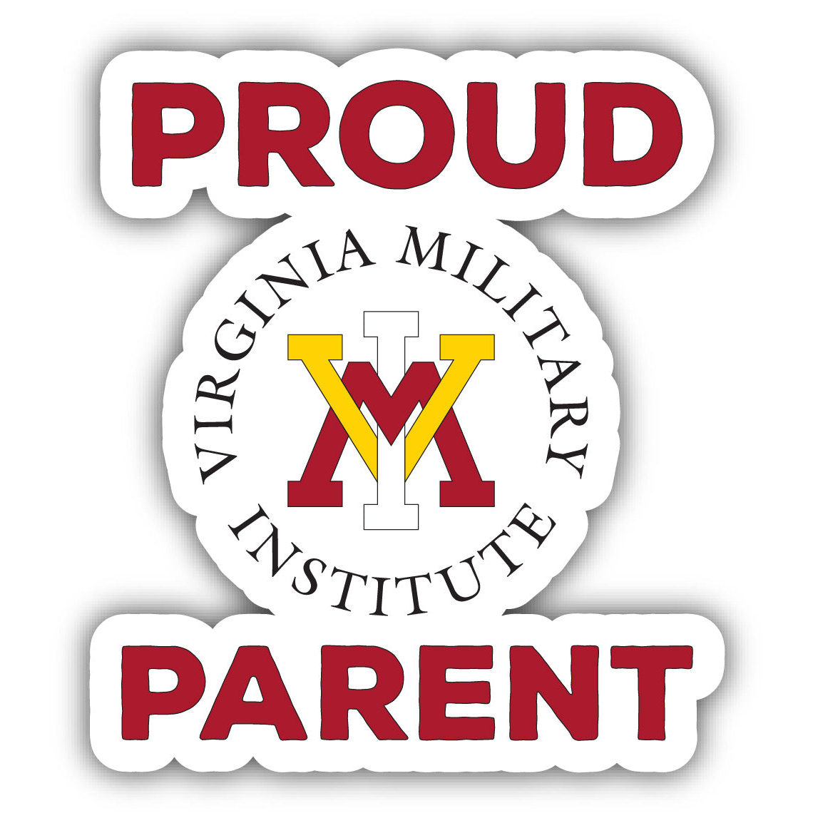 VMI Keydets Proud Parent 4 Sticker - (4 Pack)