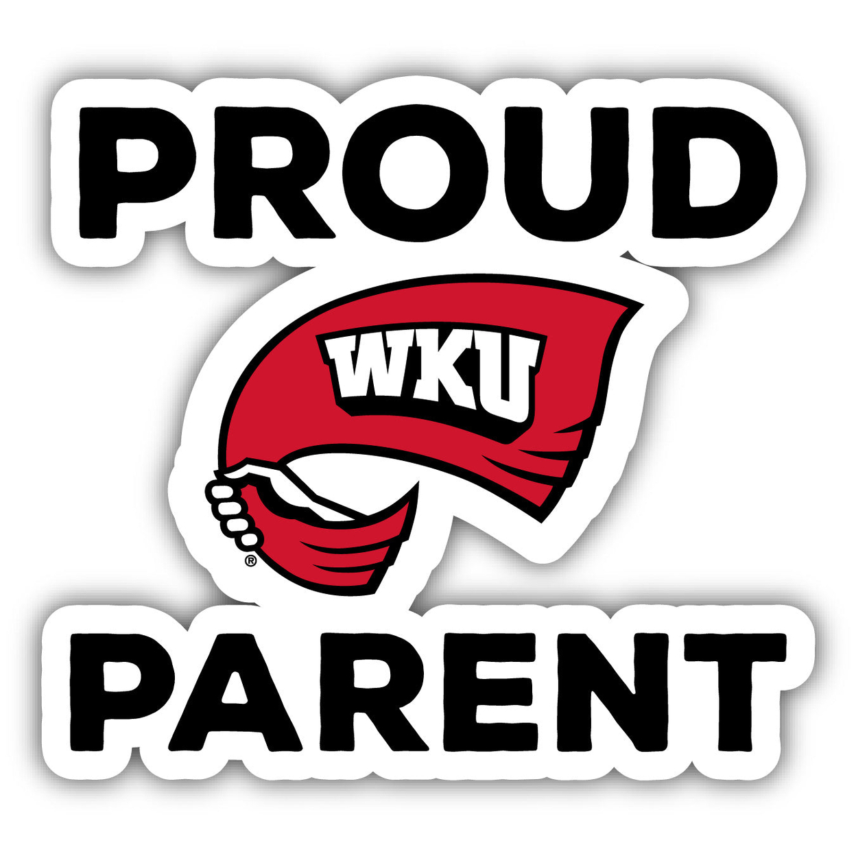Western Kentucky Hilltoppers Proud Parent 4 Sticker - (4 Pack)