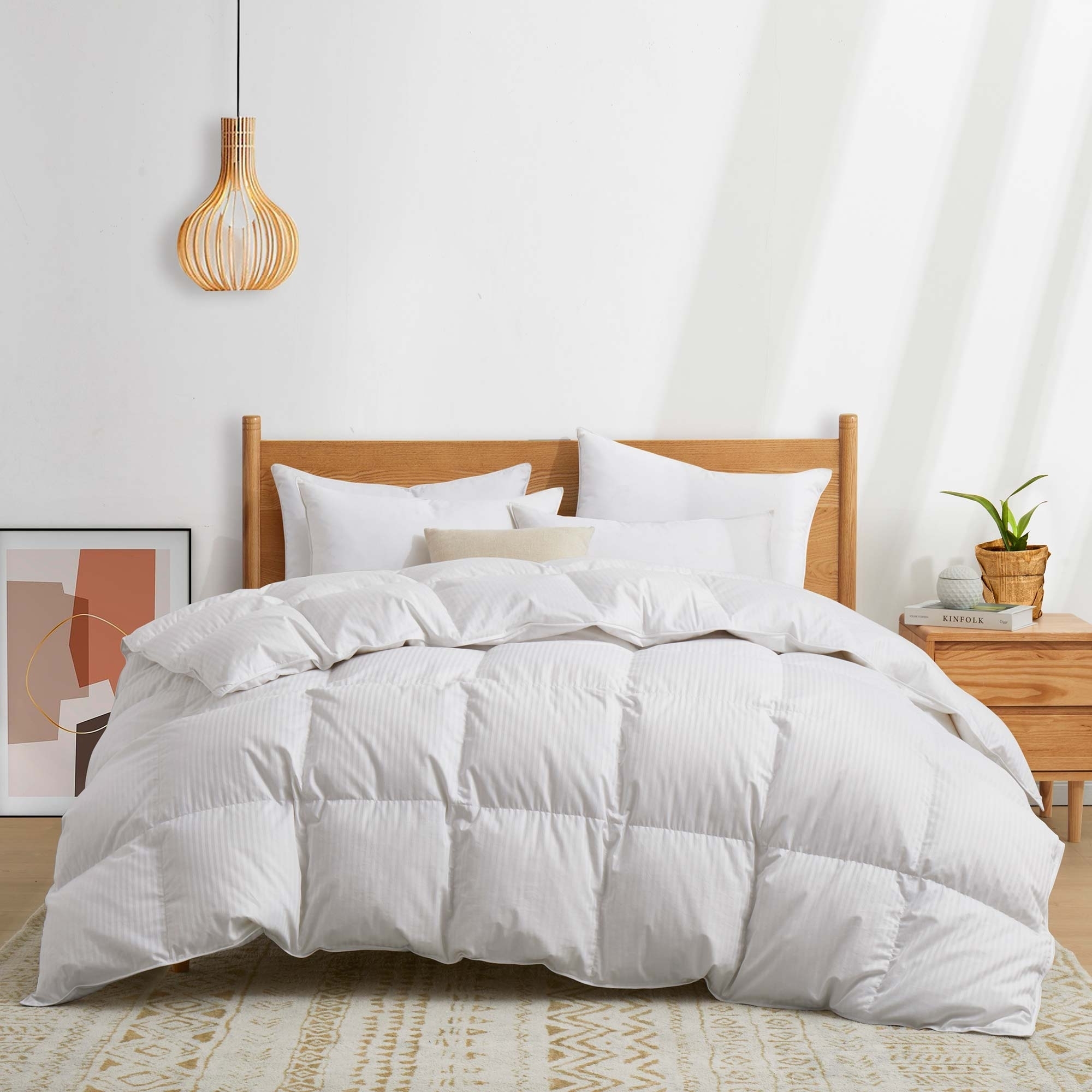 Made In Germany 800 Fill Power Luxurious European White Down Comforter-Heavy Weight Comforter& Medium Weight Comforter - Medium Weight, King