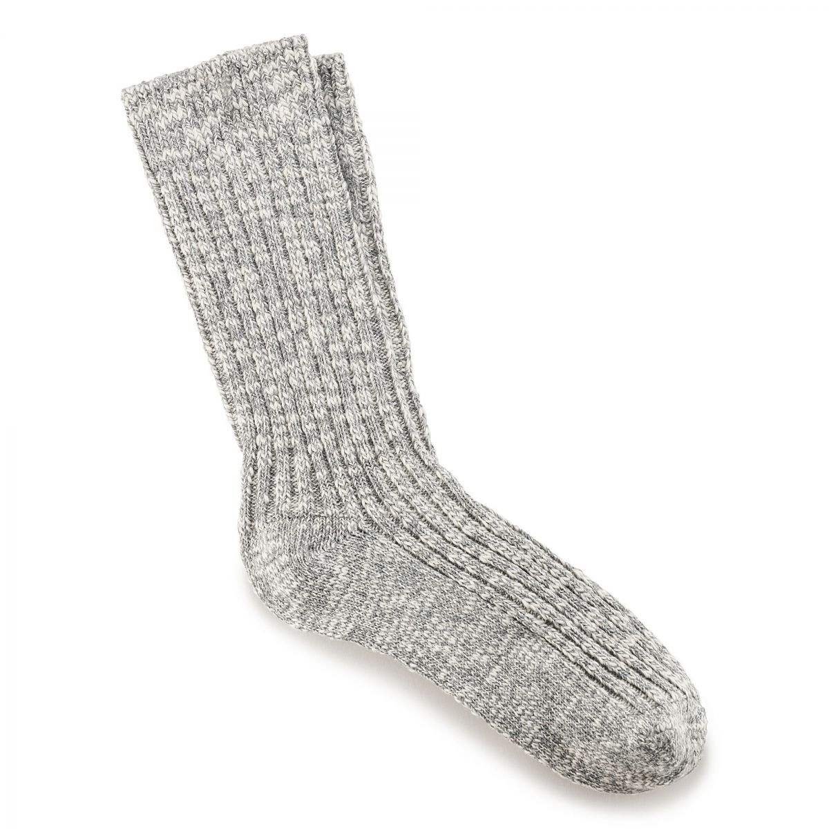 BIRKENSTOCK Men's Cotton Slub Socks Gray/White - 1008060 GRAY - GRAY, Large