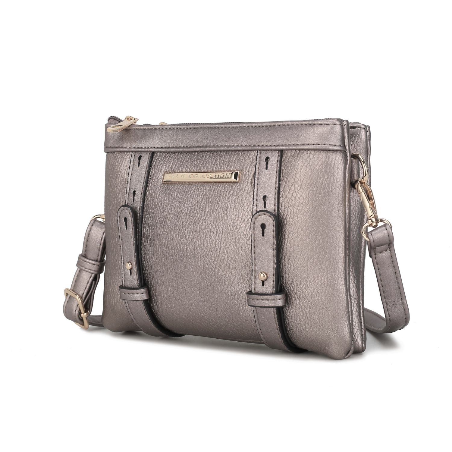 MKF Collection Elsie Crossbody Handbag By Mia K - Pewter