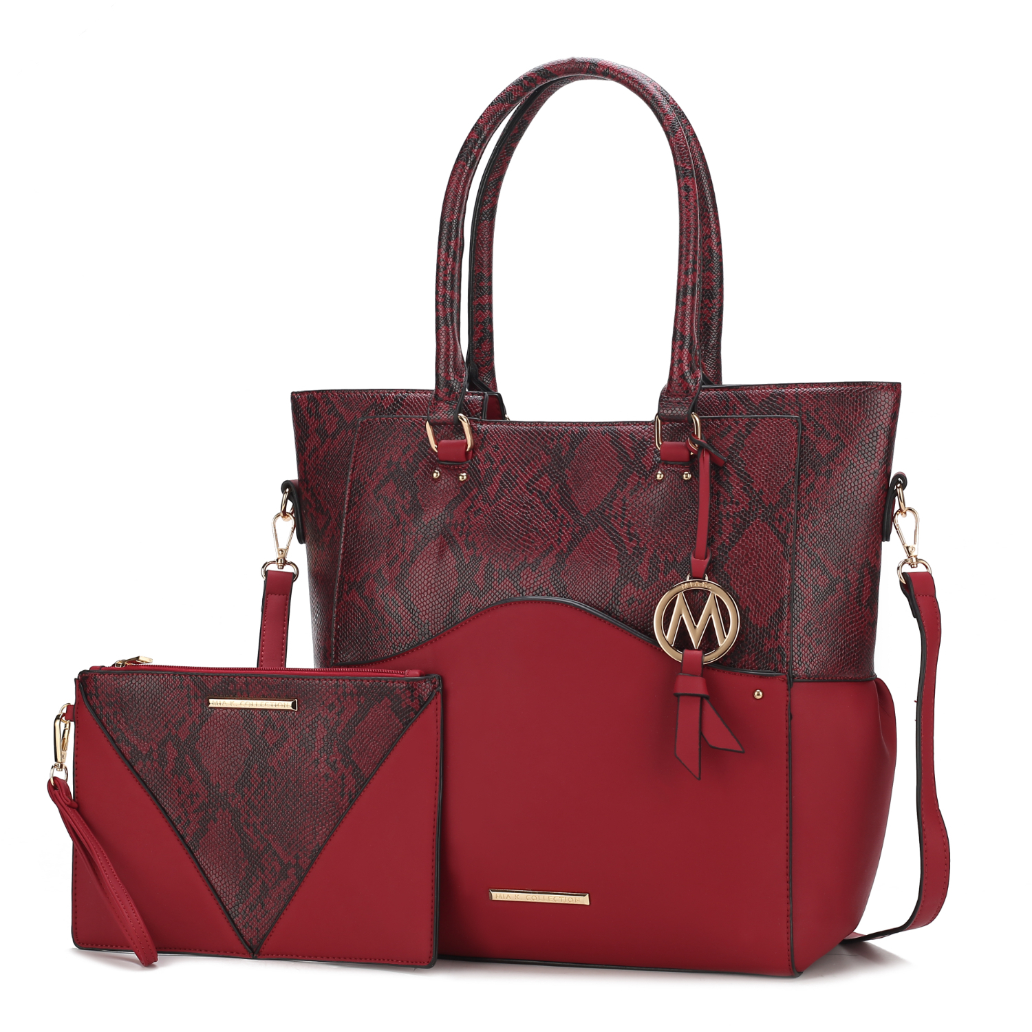 MKF Collection Iris Vegan Leather Tote Handbag By Mia K. - Red