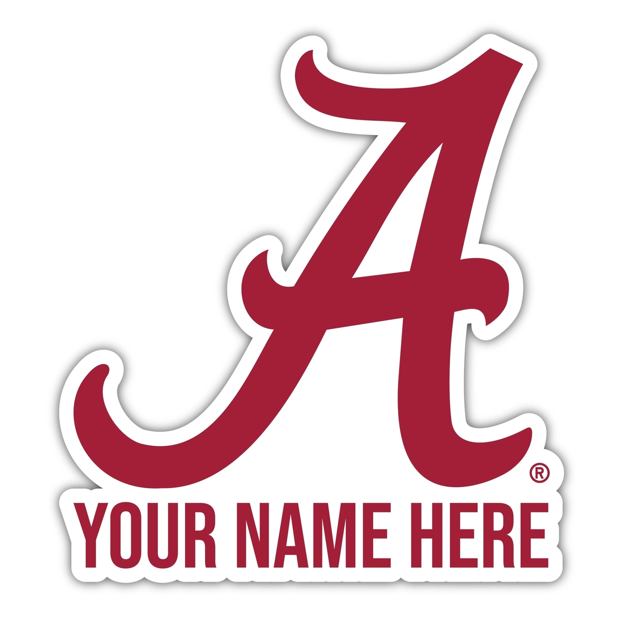 Products Alabama Crimson Tide 4-Inch Personalized Decal