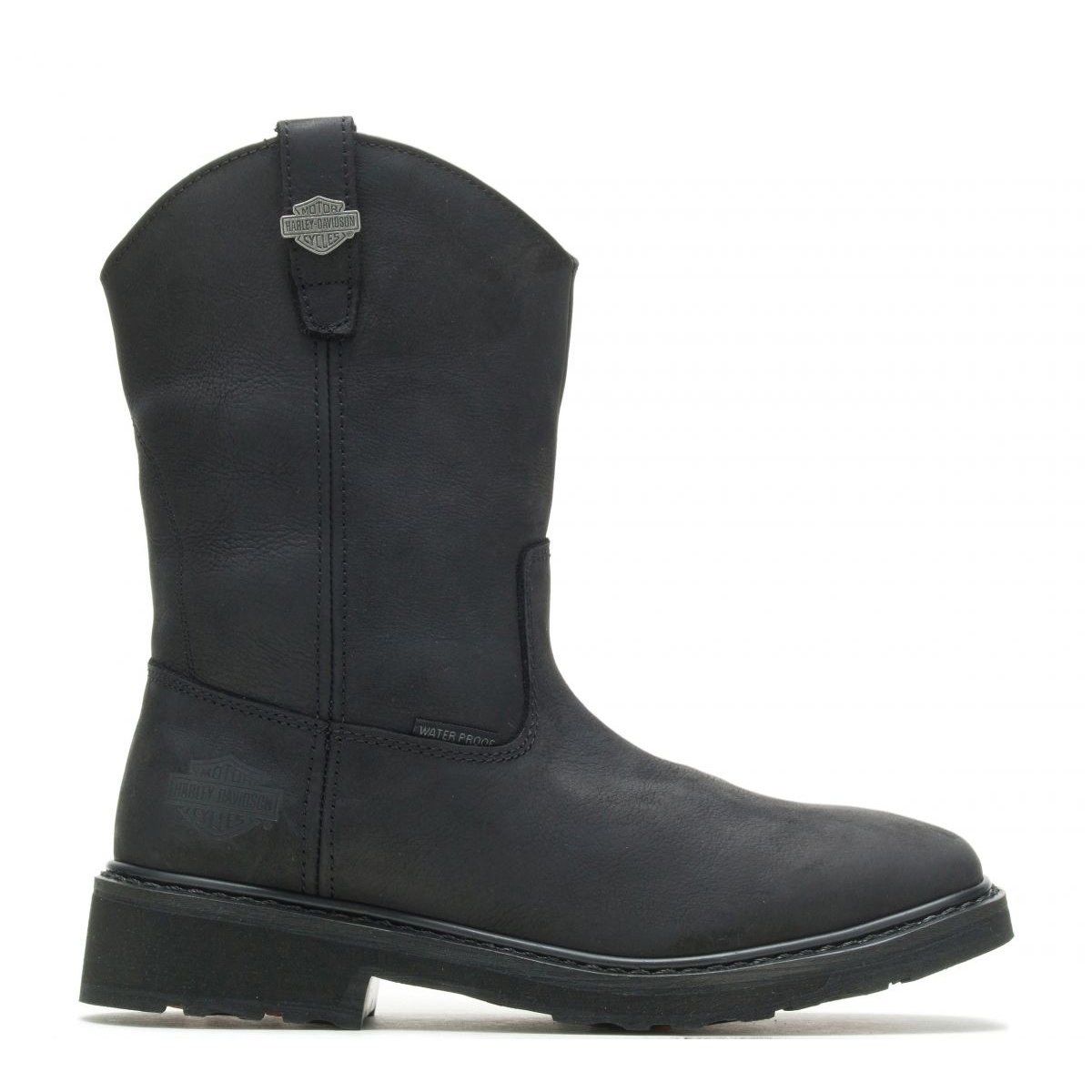 HARLEY-DAVIDSON WORK Men's Altman Western Classic Soft Toe Work Boot Black - D93561 Black/black - Black/black, 10