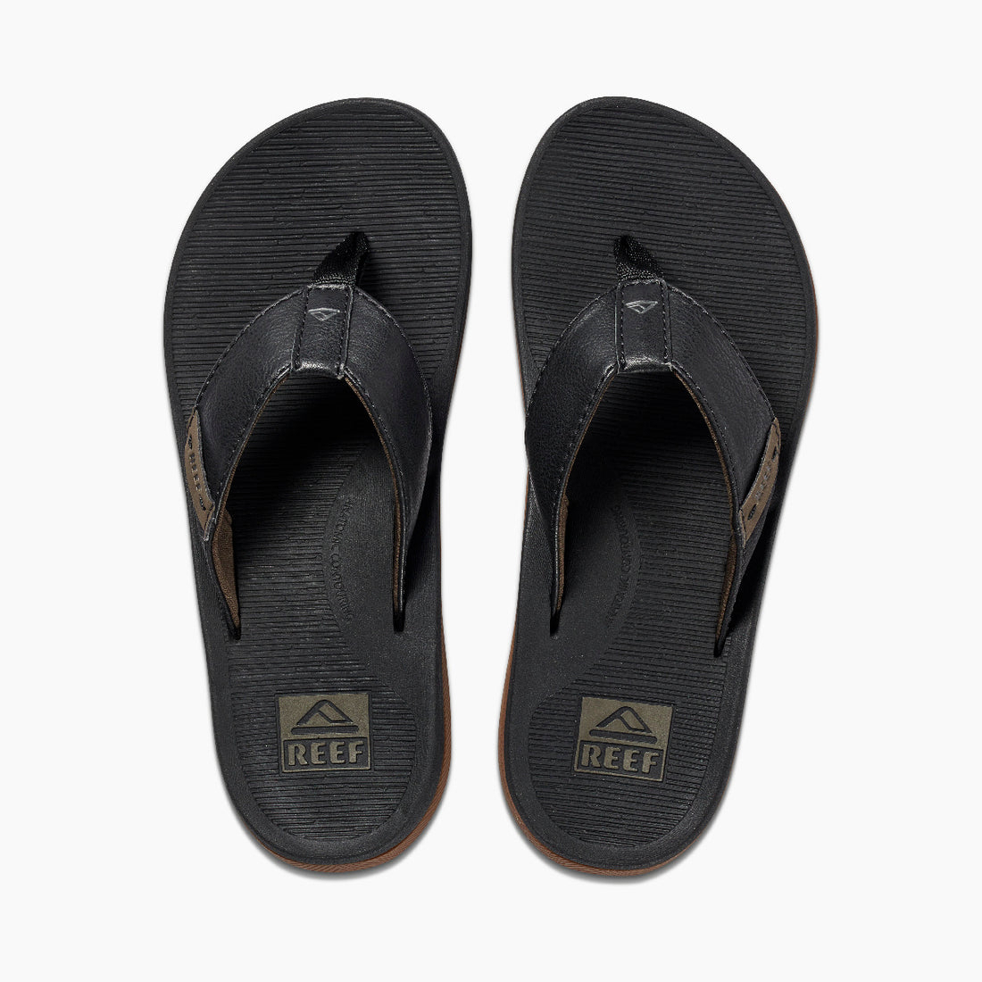REEF Men's Santa Ana Flip Flop Sandals Black - CI4650 BLACK - BLACK, 8