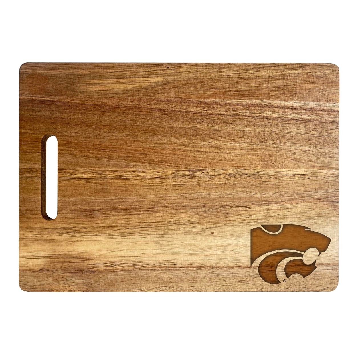 Kansas State Wildcats Engraved Wooden Cutting Board 10 X 14 Acacia Wood - Small Engraving