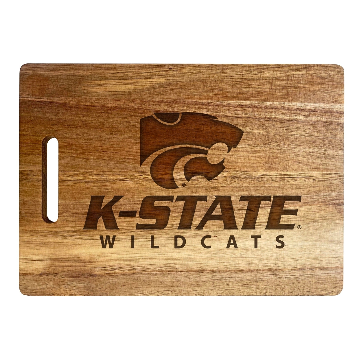 Kansas State Wildcats Engraved Wooden Cutting Board 10 X 14 Acacia Wood - Large Engraving