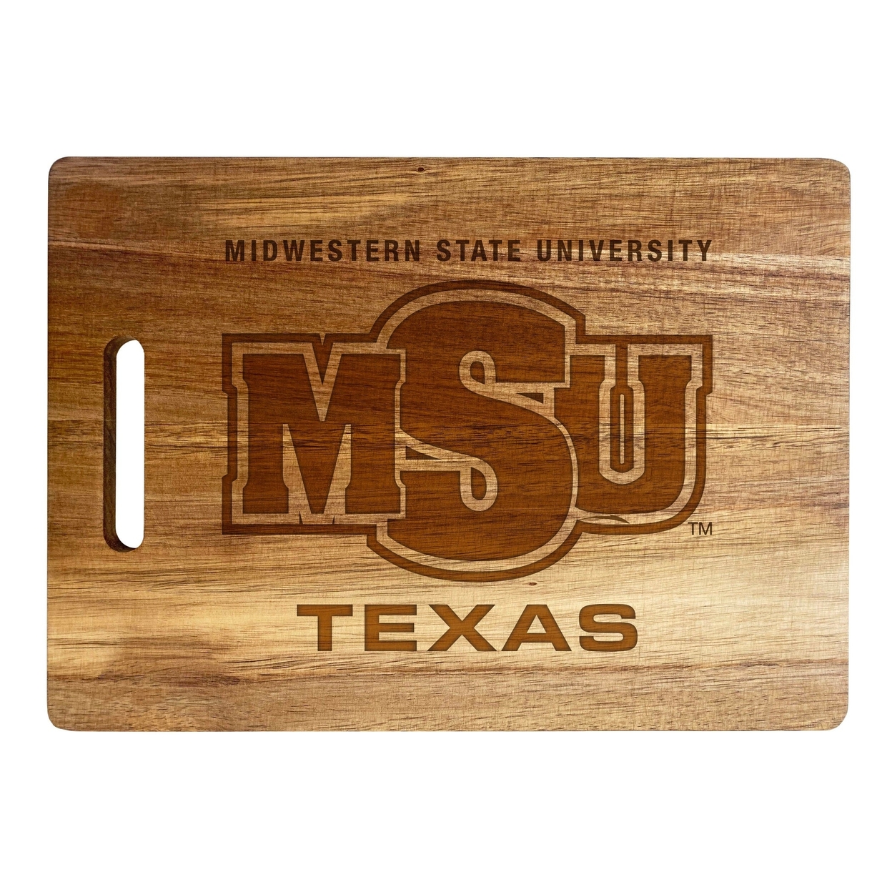 Midwestern State University Engraved Wooden Cutting Board 10 X 14 Acacia Wood - Large Engraving