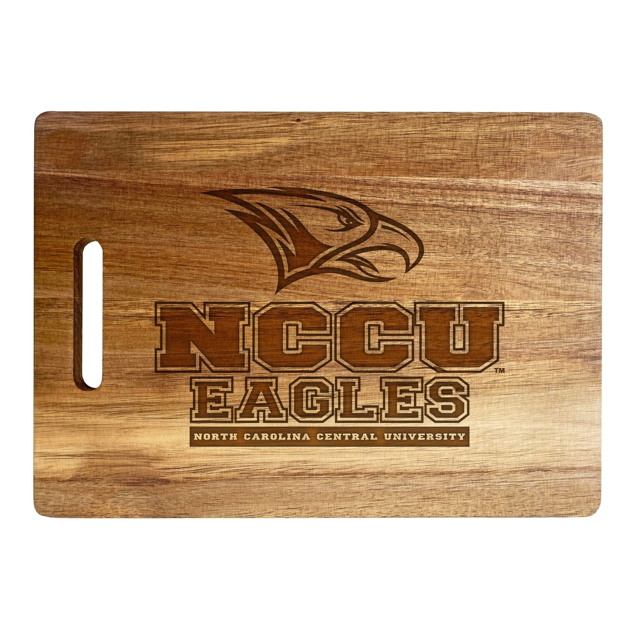 North Carolina Central Eagles Engraved Wooden Cutting Board 10 X 14 Acacia Wood - Large Engraving