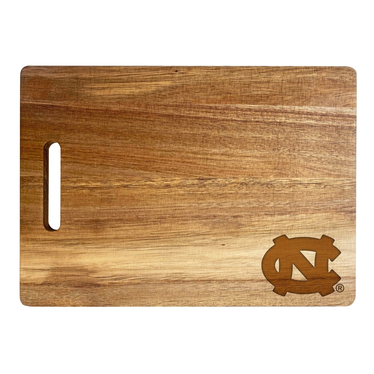 UNC Tar Heels Engraved Wooden Cutting Board 10 X 14 Acacia Wood - Small Engraving